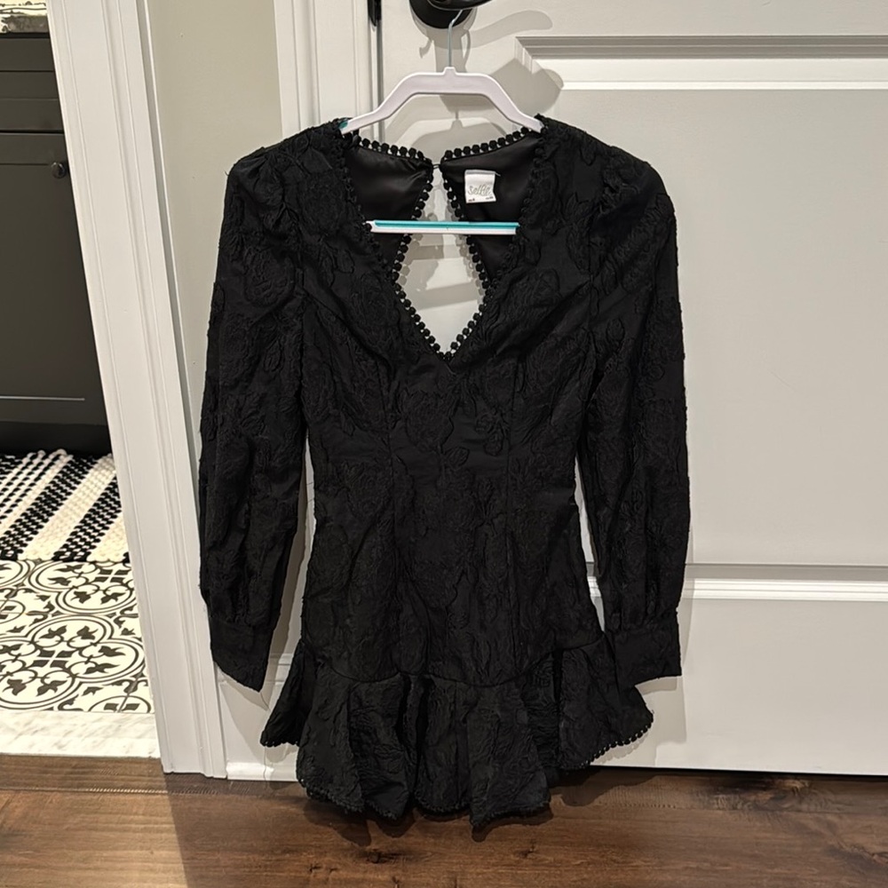 Selfie Leslie Black Lace Dress